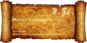 Murin Zsuzsanna névjegykártya